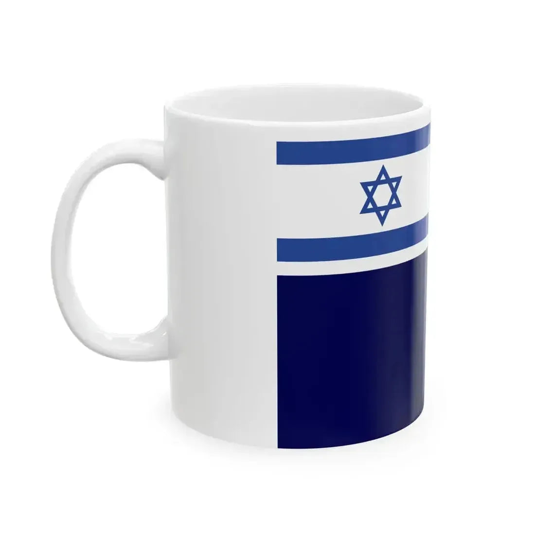 Flag of Israel Prime Minister at Sea (Israel) White Coffee Mug - Go Mug Yourself