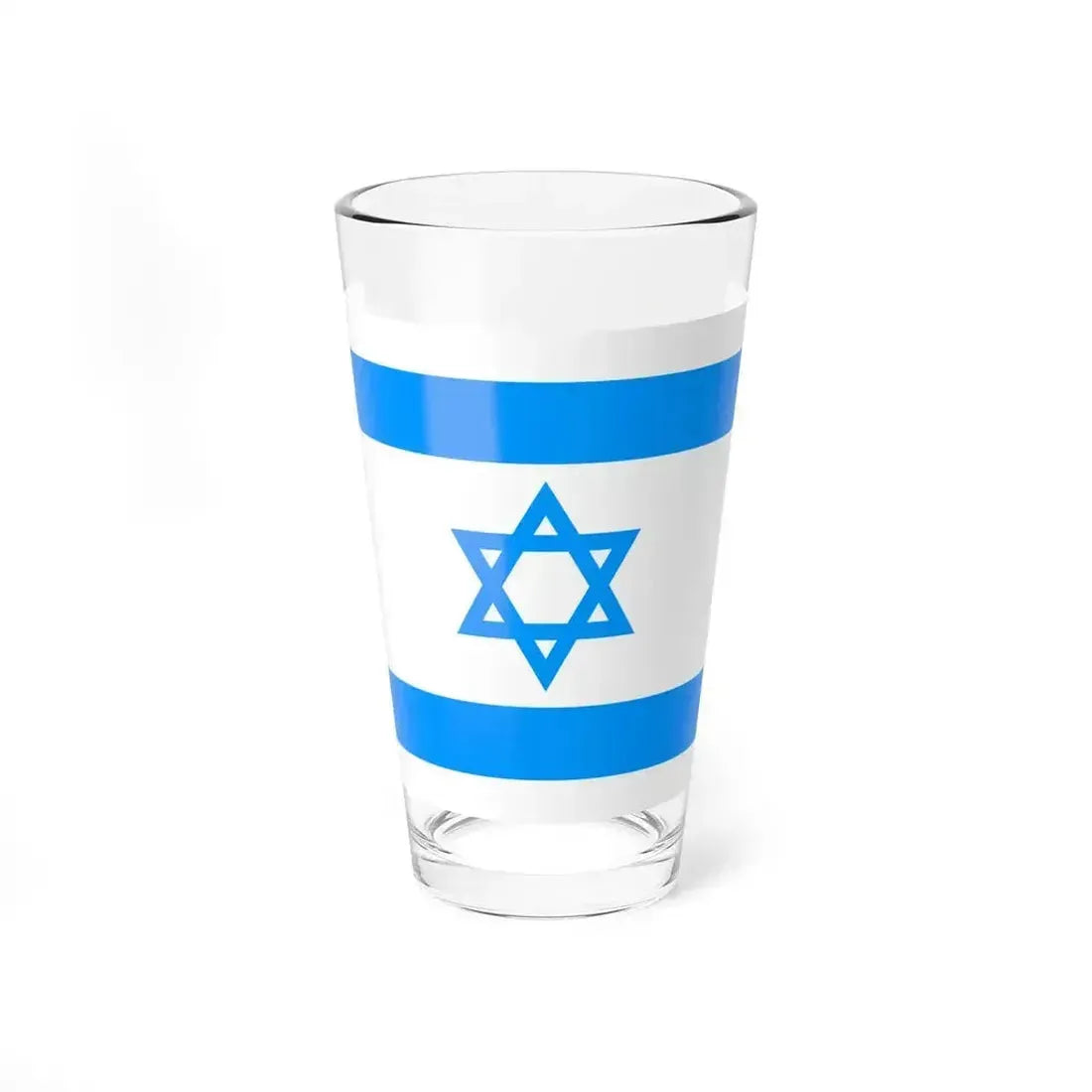 Flag of Israel Sky Blue (Israel) Pint Glass 16oz 16oz - Go Mug Yourself
