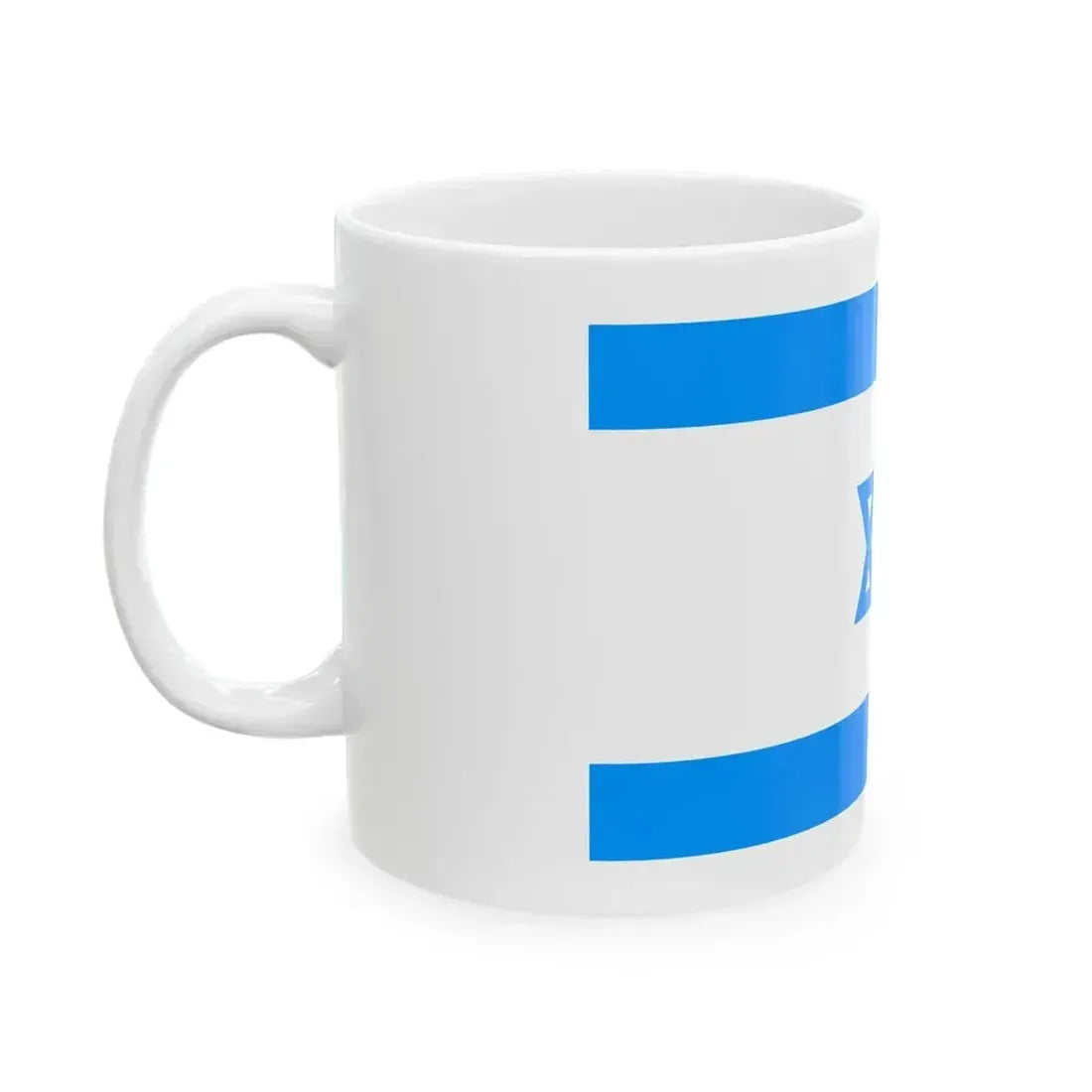 Flag of Israel Sky Blue (Israel) White Coffee Mug - Go Mug Yourself