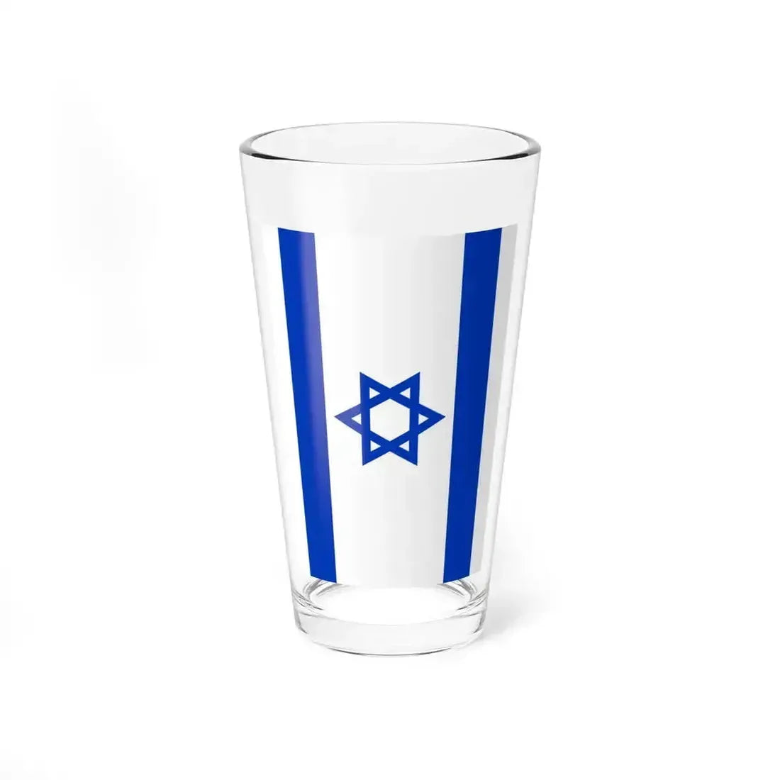 Flag of Israel vertical (Israel) Pint Glass 16oz 16oz - Go Mug Yourself