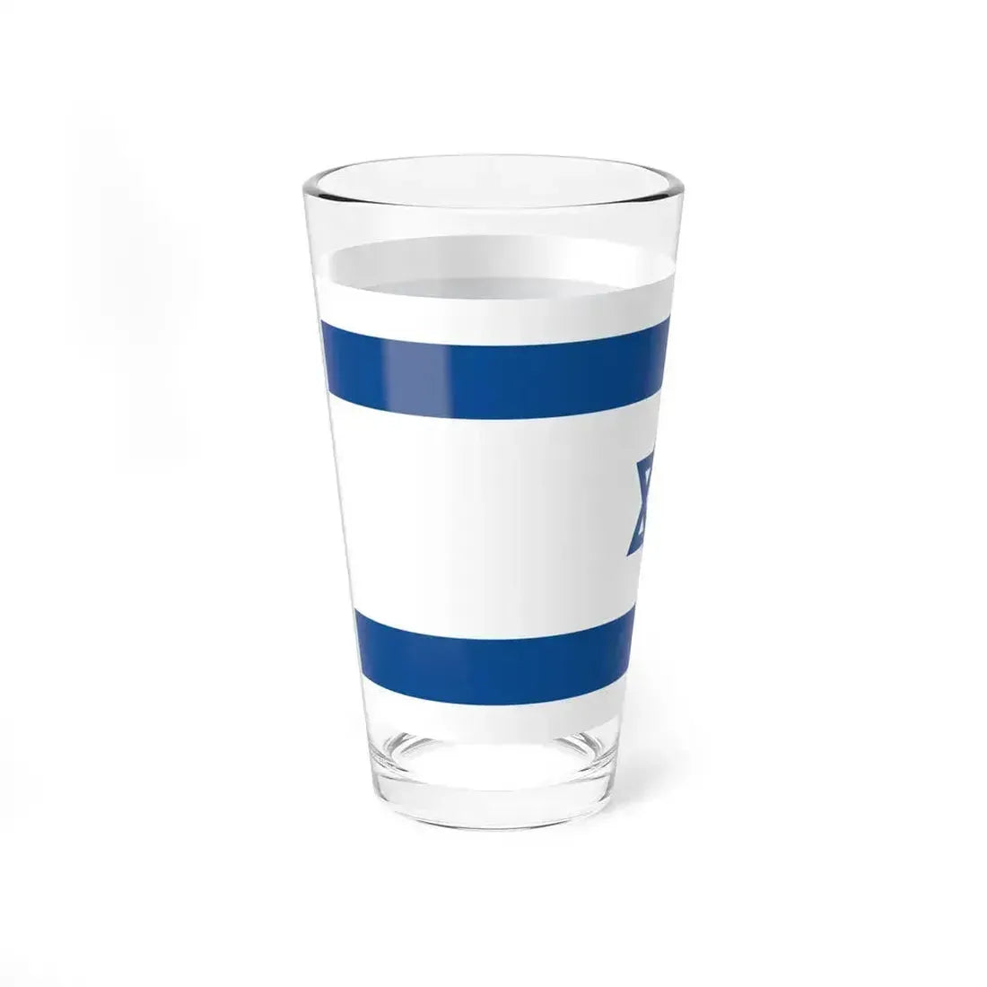 Flag of Israel Yale Blue 1-2 (Israel) Pint Glass 16oz - Go Mug Yourself