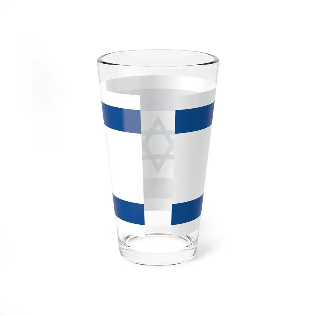 Flag of Israel Yale Blue 1-2 (Israel) Pint Glass 16oz - Go Mug Yourself