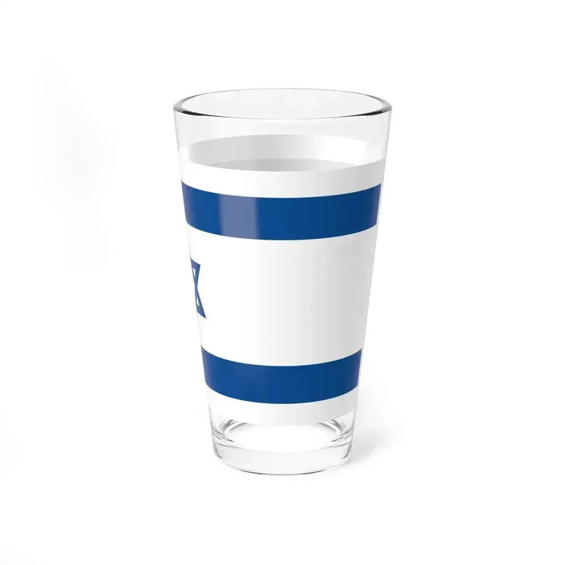Flag of Israel Yale Blue 1-2 (Israel) Pint Glass 16oz - Go Mug Yourself