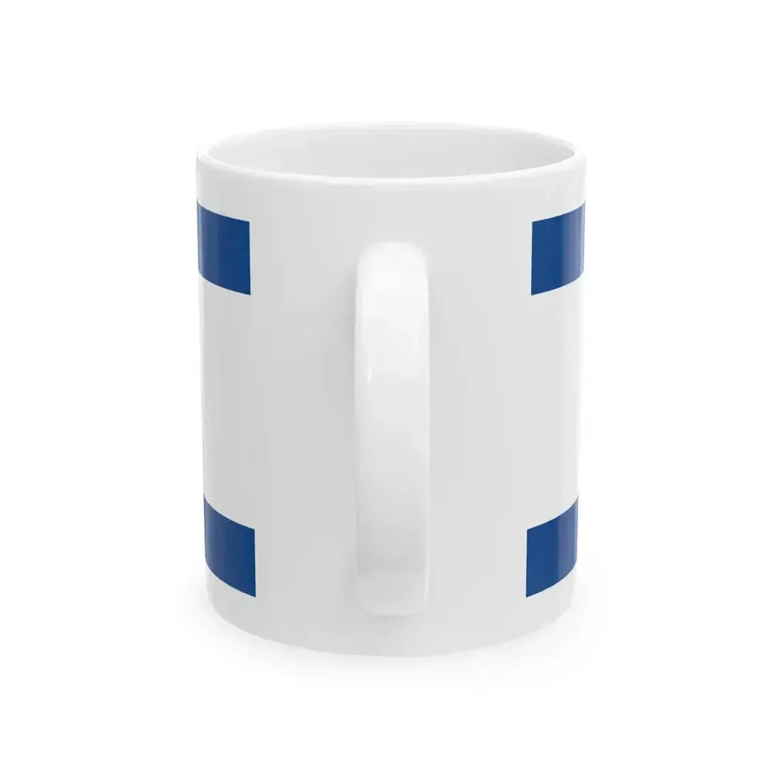 Flag of Israel Yale Blue 1-2 (Israel) White Coffee Mug - Go Mug Yourself