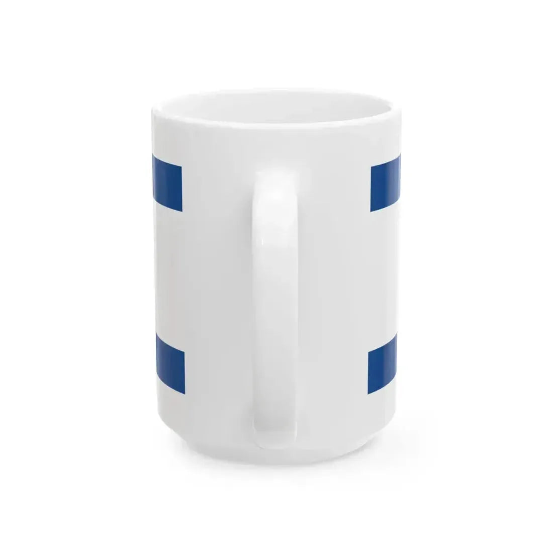 Flag of Israel Yale Blue 1-2 (Israel) White Coffee Mug - Go Mug Yourself