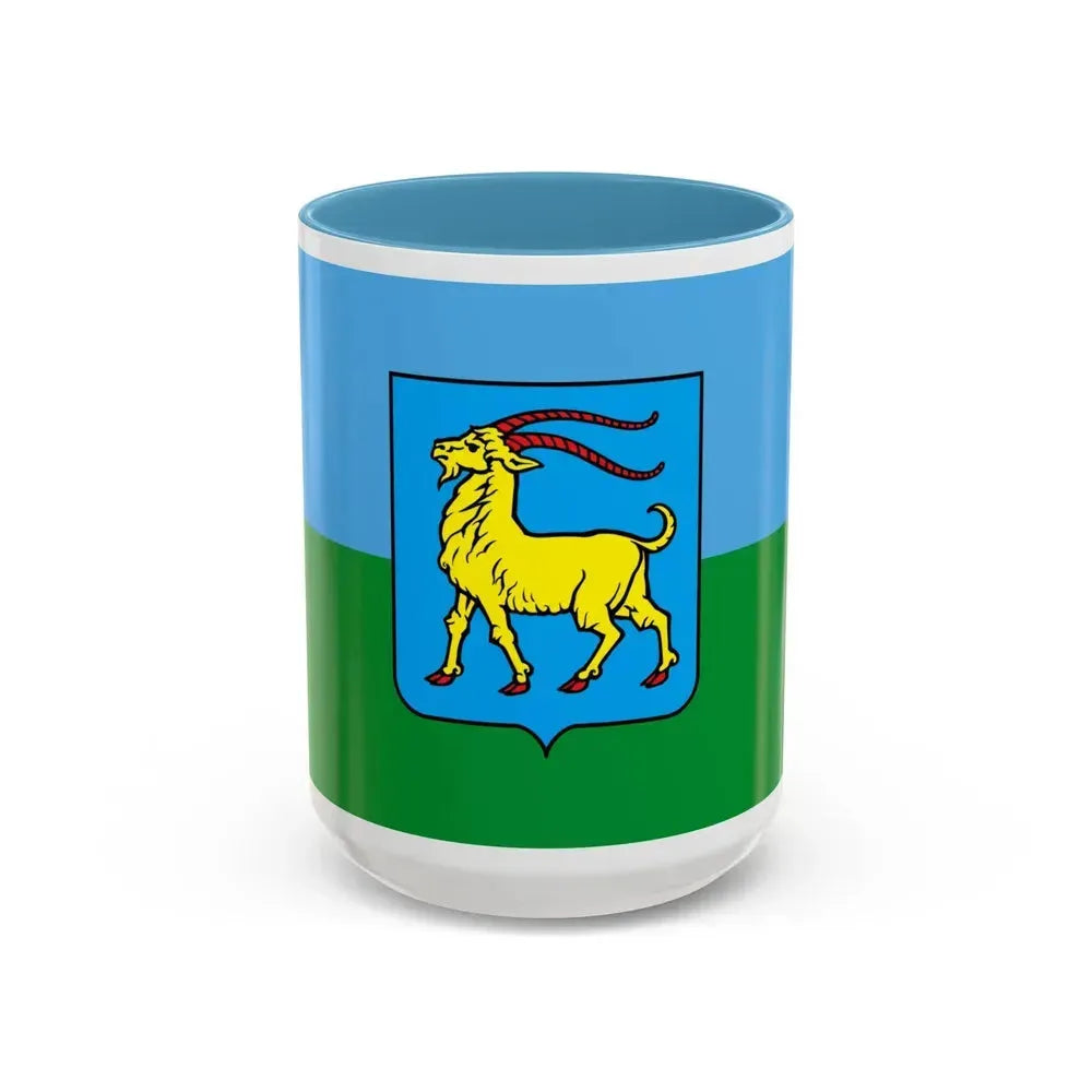 Flag of Istria County Croatia - Accent Coffee Mug 15oz Light Blue - Go Mug Yourself