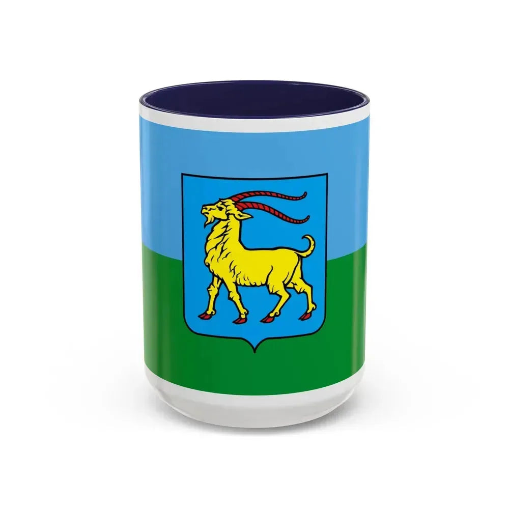 Flag of Istria County Croatia - Accent Coffee Mug 15oz Navy - Go Mug Yourself