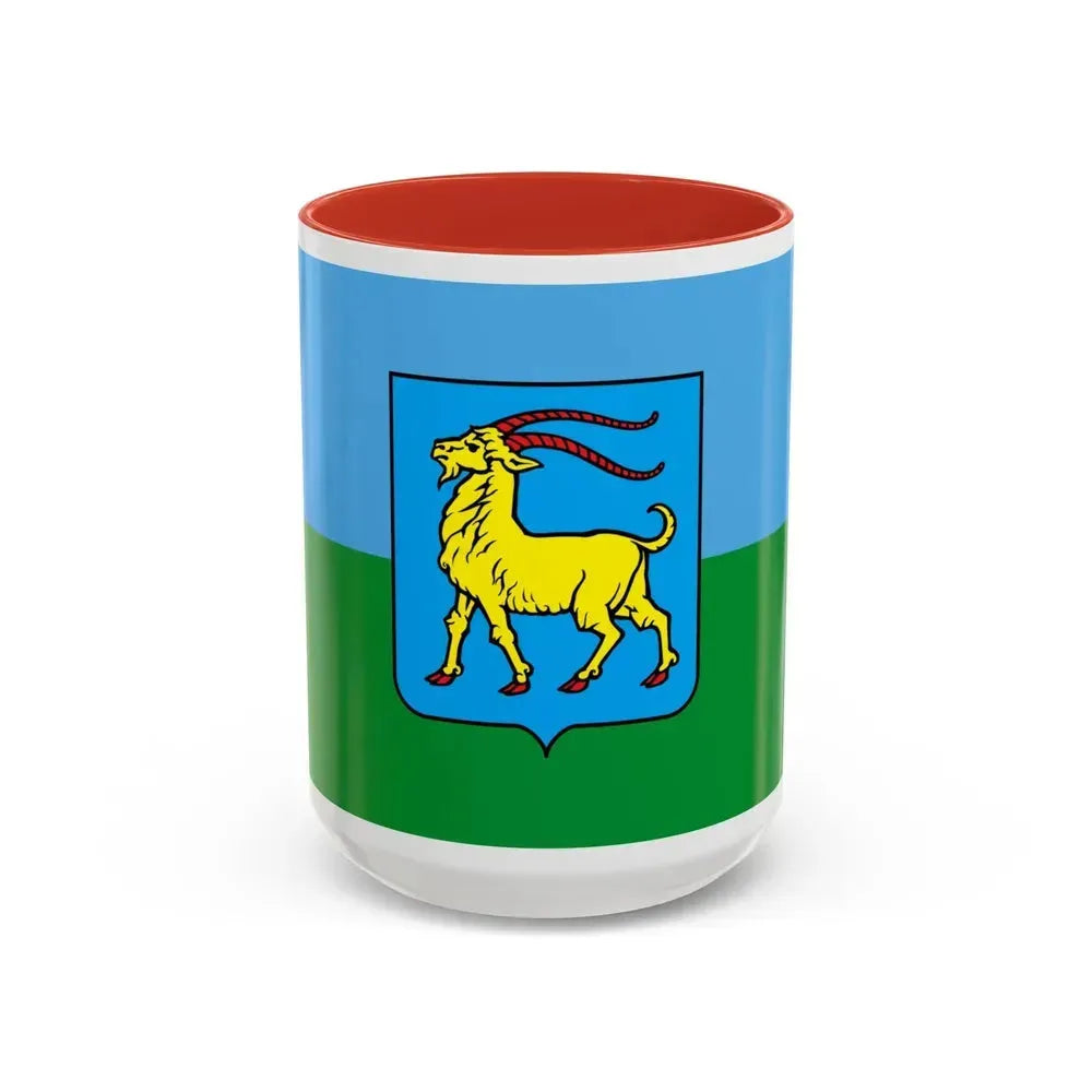Flag of Istria County Croatia - Accent Coffee Mug 15oz Red - Go Mug Yourself