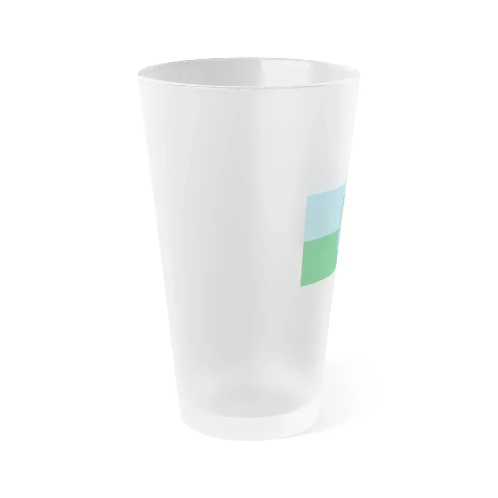 Flag of Istria County Croatia - Frosted Pint Glass 16oz - Go Mug Yourself