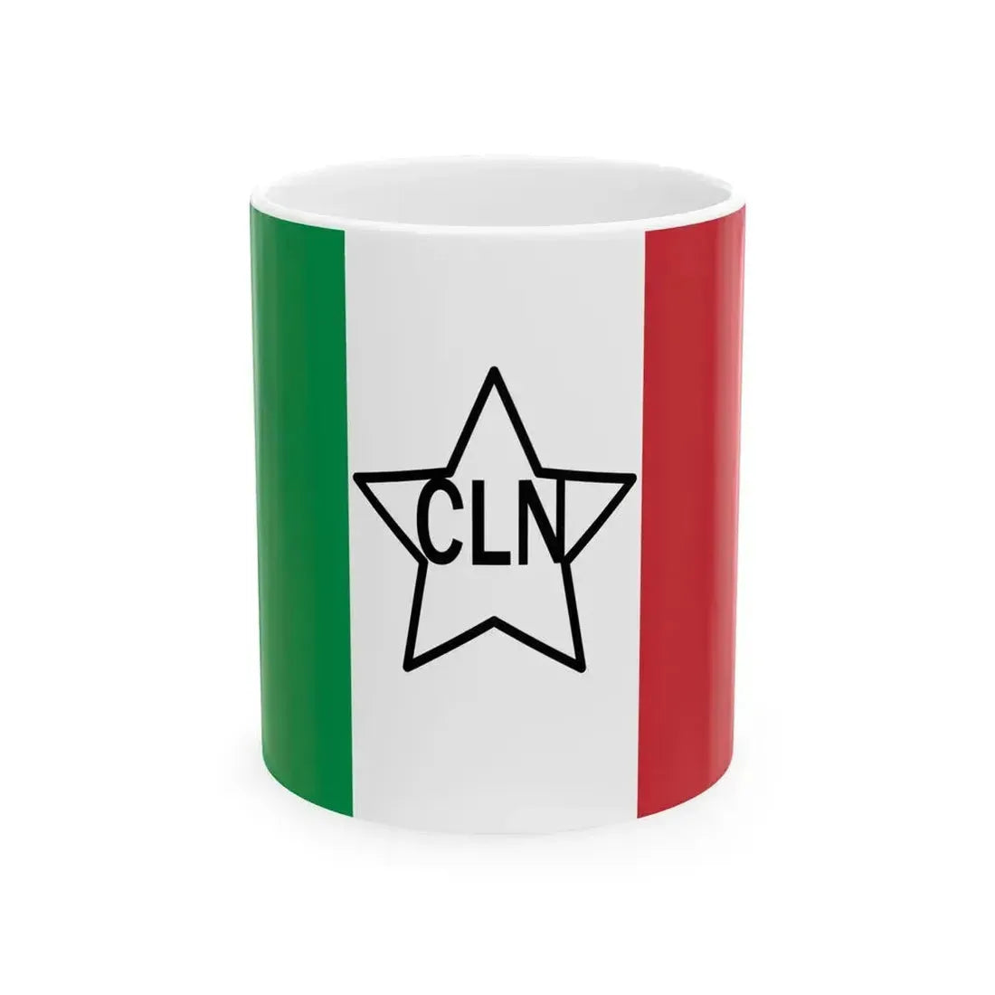 Flag of Italian Committee of National Liberation (Italy) White Coffee Mug 11oz - Go Mug Yourself