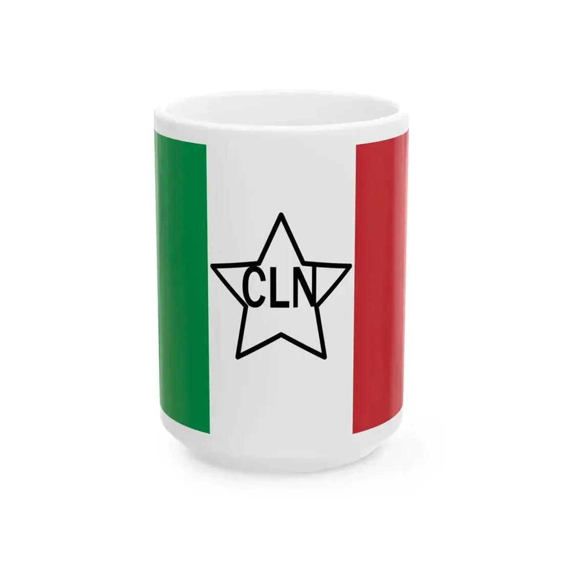 Flag of Italian Committee of National Liberation (Italy) White Coffee Mug 15oz - Go Mug Yourself