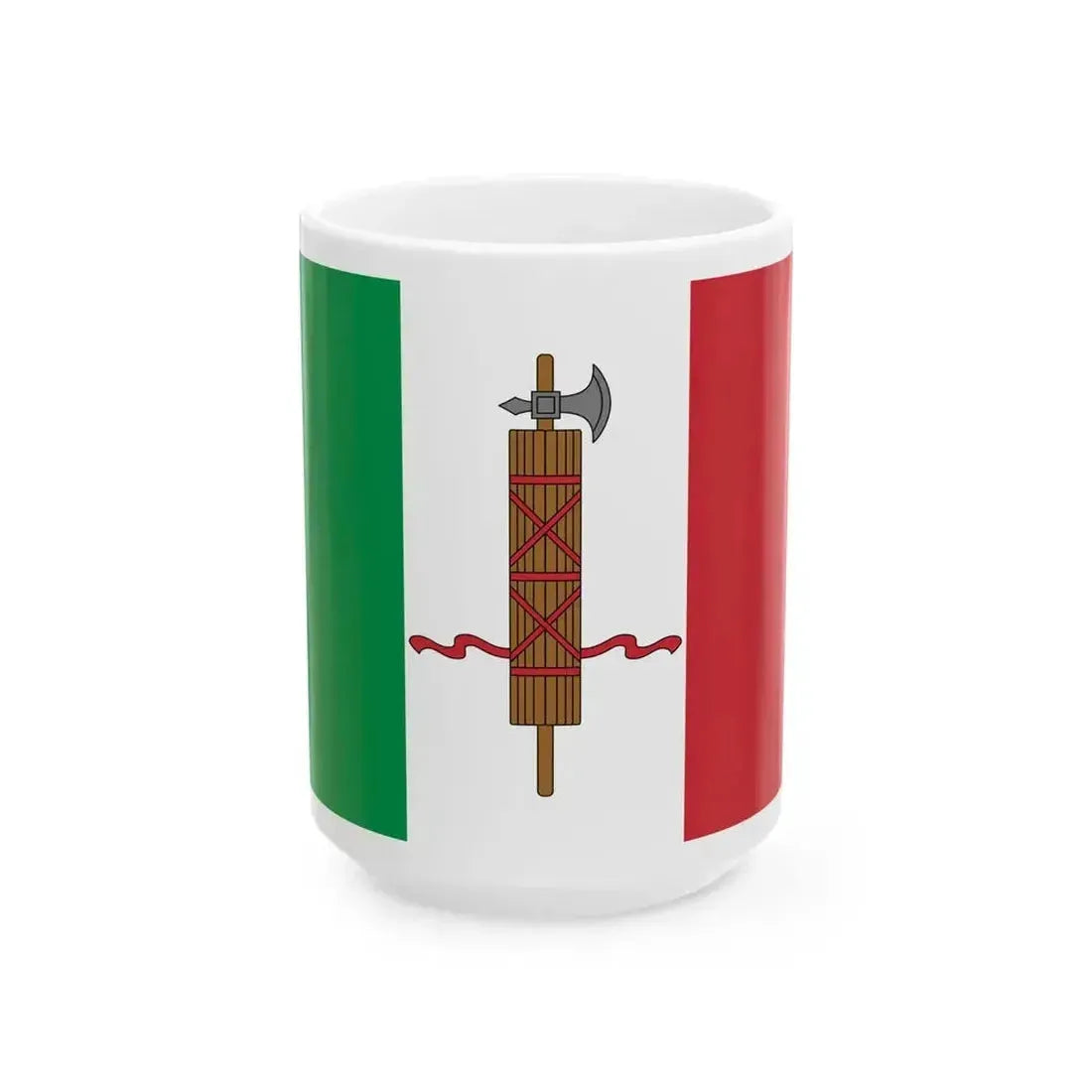 Flag of Italian Fascism (Italy) White Coffee Mug 15oz - Go Mug Yourself