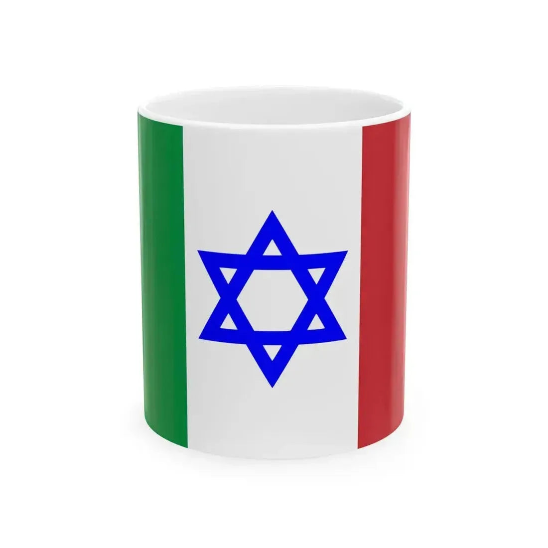 Flag of Italian Jews (Italy) White Coffee Mug 11oz - Go Mug Yourself