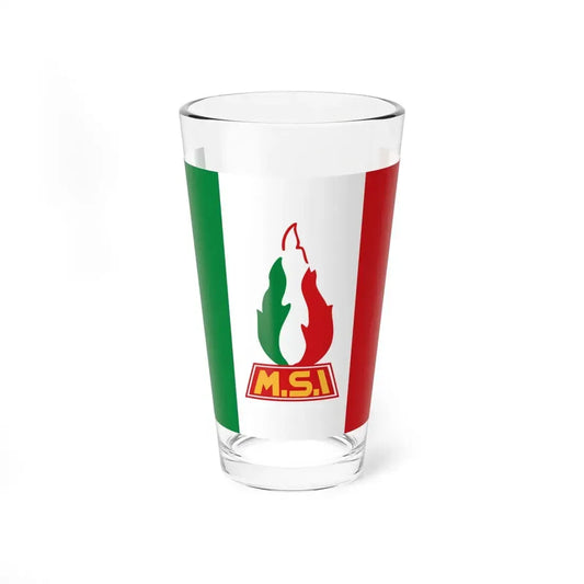 Flag of Italian Social Movement (Italy) Pint Glass 16oz 16oz - Go Mug Yourself
