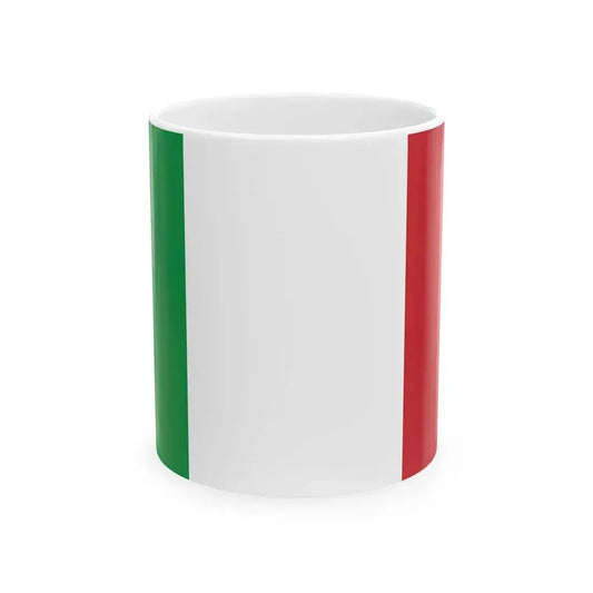 Flag of Italy 1-2 (Italy) White Coffee Mug 11oz - Go Mug Yourself