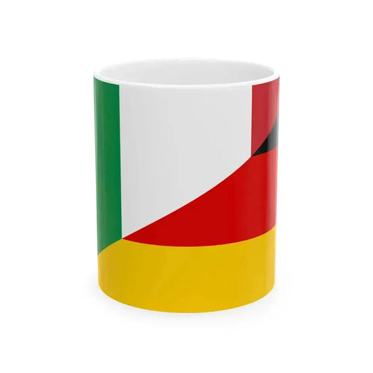 Flag of Italy and Germany (Germany) White Coffee Mug 11oz - Go Mug Yourself