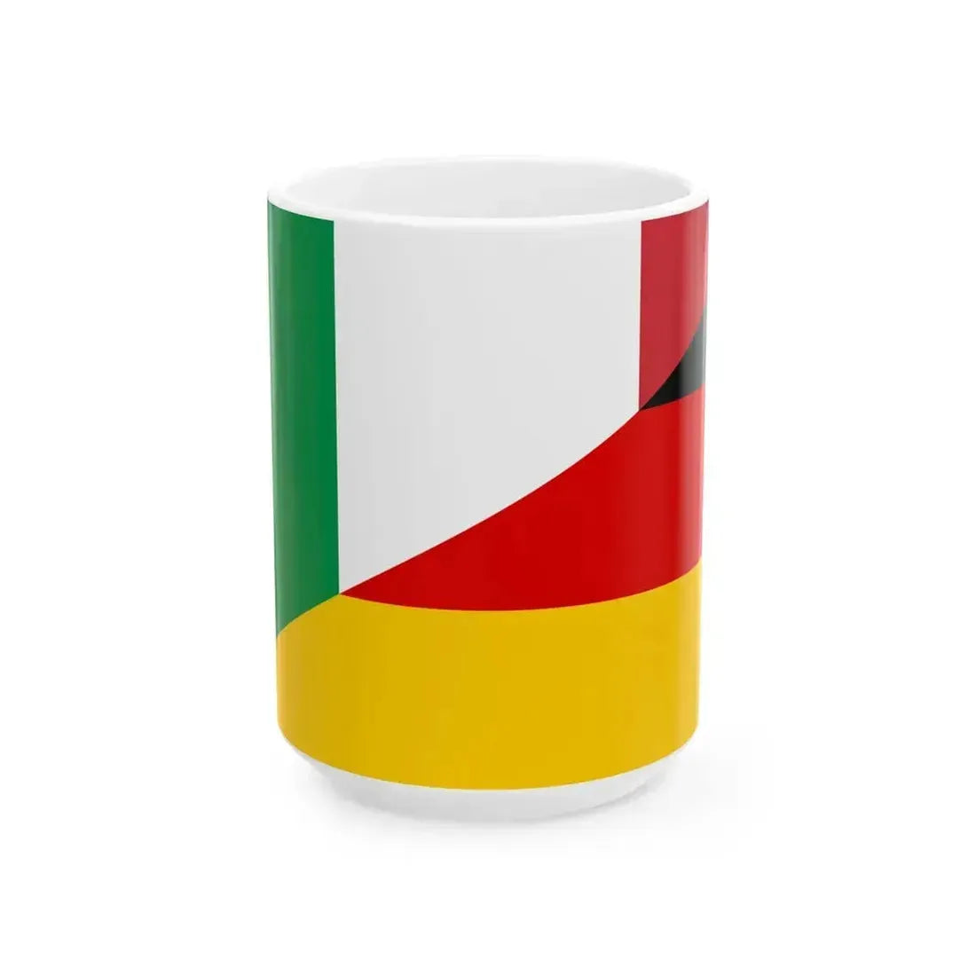 Flag of Italy and Germany (Germany) White Coffee Mug 15oz - Go Mug Yourself