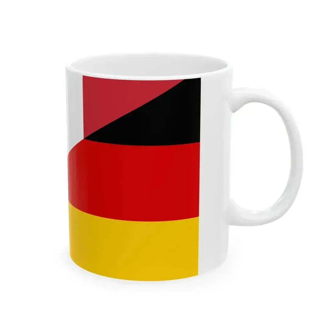 Flag of Italy and Germany (Germany) White Coffee Mug - Go Mug Yourself