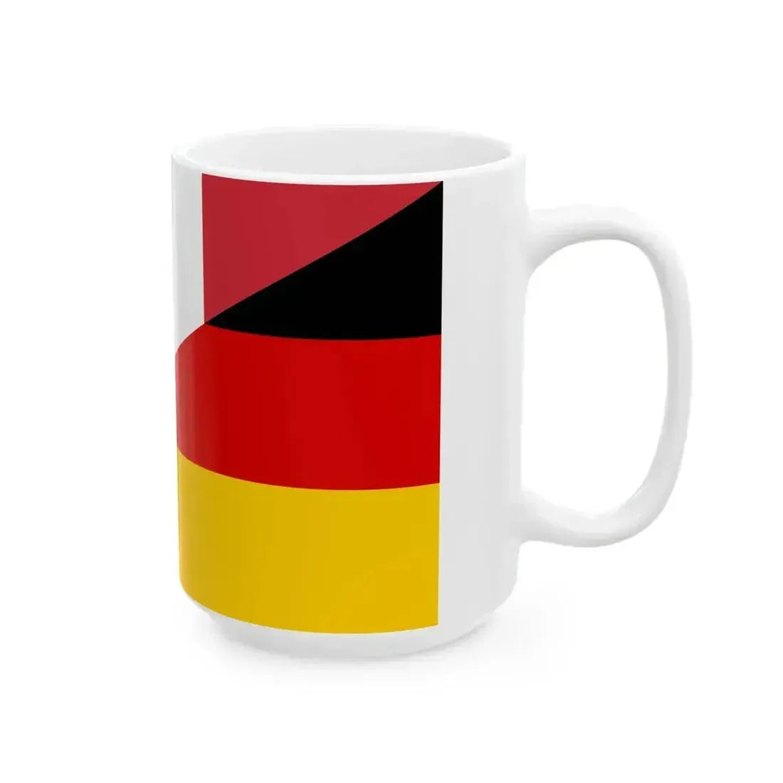 Flag of Italy and Germany (Germany) White Coffee Mug - Go Mug Yourself
