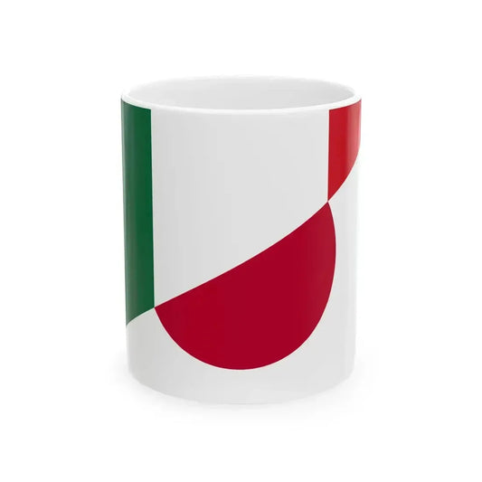 Flag of Italy and Japan (Italy) White Coffee Mug 11oz - Go Mug Yourself