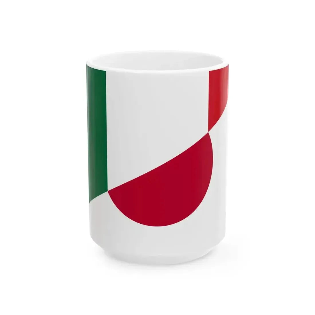 Flag of Italy and Japan (Italy) White Coffee Mug 15oz - Go Mug Yourself