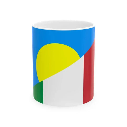 Flag of Italy and Palau (Italy) White Coffee Mug 11oz - Go Mug Yourself
