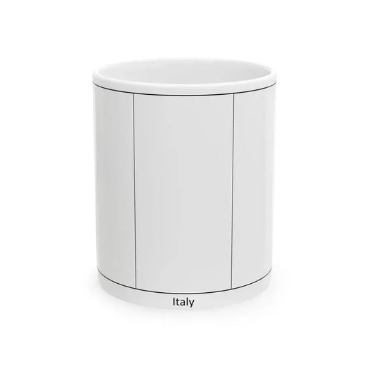 Flag of Italy colouring page (Italy) White Coffee Mug 11oz - Go Mug Yourself