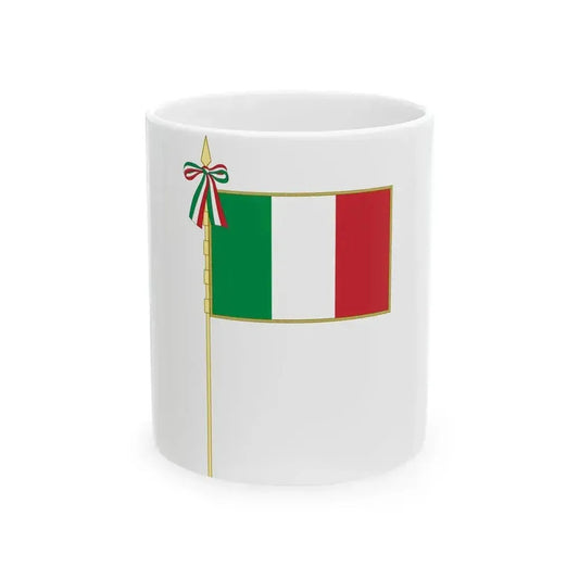 Flag of Italy Complete (Italy) White Coffee Mug 11oz - Go Mug Yourself