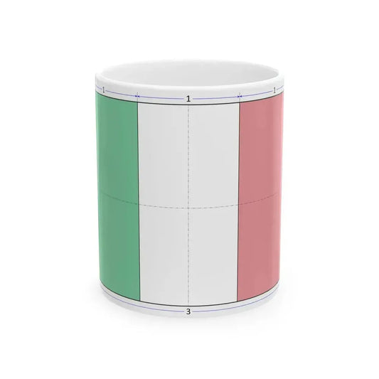 Flag of Italy construction sheet (Italy) White Coffee Mug 11oz - Go Mug Yourself