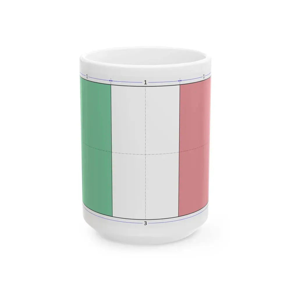 Flag of Italy construction sheet (Italy) White Coffee Mug 15oz - Go Mug Yourself