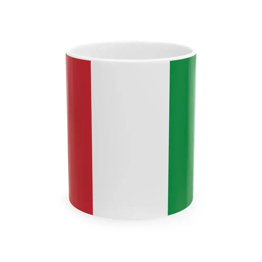 Flag of Italy reverse (Italy) White Coffee Mug 11oz - Go Mug Yourself