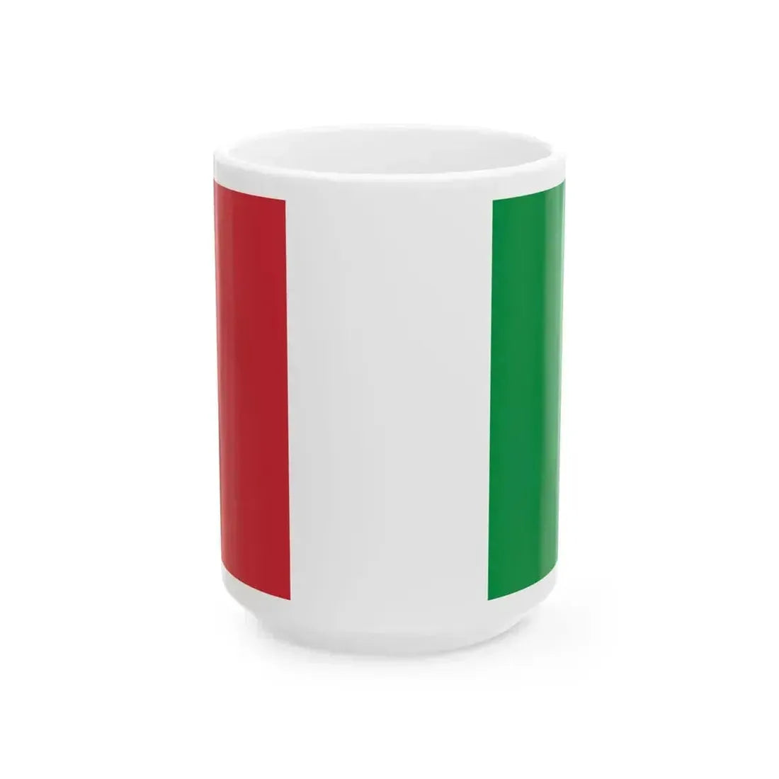 Flag of Italy reverse (Italy) White Coffee Mug 15oz - Go Mug Yourself