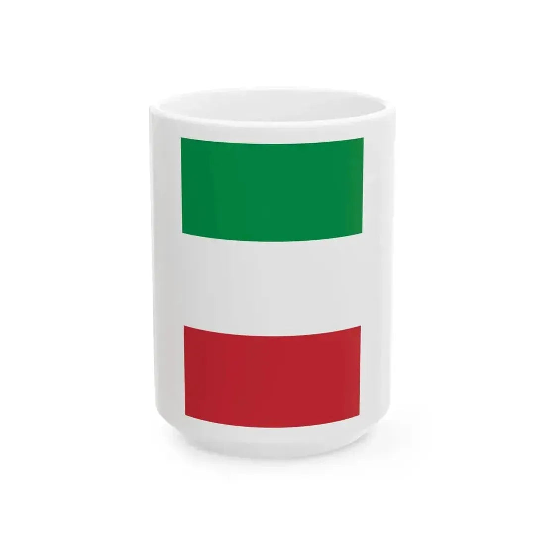 Flag of Italy vertical display (Italy) White Coffee Mug 15oz - Go Mug Yourself