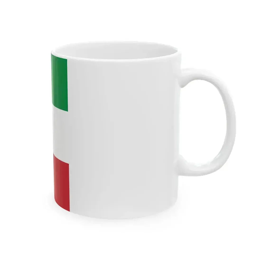 Flag of Italy vertical display (Italy) White Coffee Mug - Go Mug Yourself