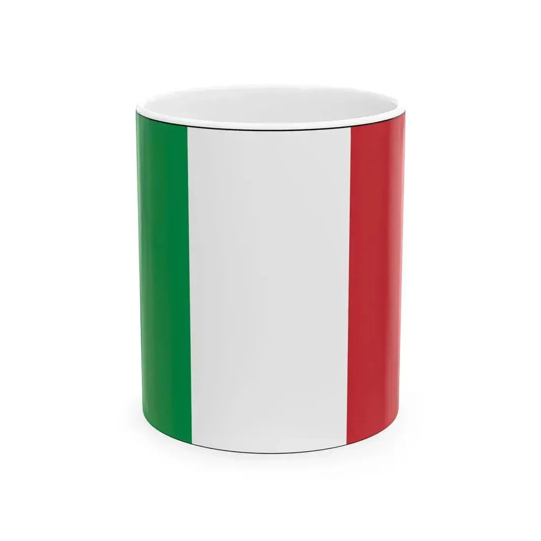 Flag of Italy with border (Italy) White Coffee Mug 11oz - Go Mug Yourself
