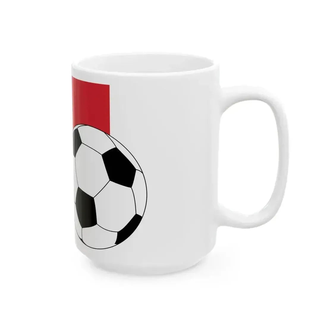 Flag of Italy with football (Italy) White Coffee Mug - Go Mug Yourself