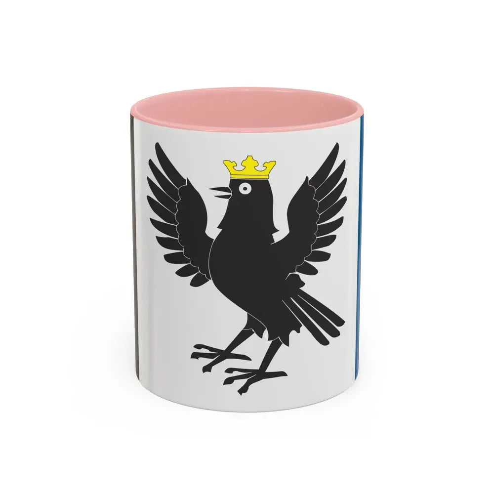 Flag of Ivano Frankivsk Oblast Ukraine - Accent Coffee Mug 11oz Pink - Go Mug Yourself