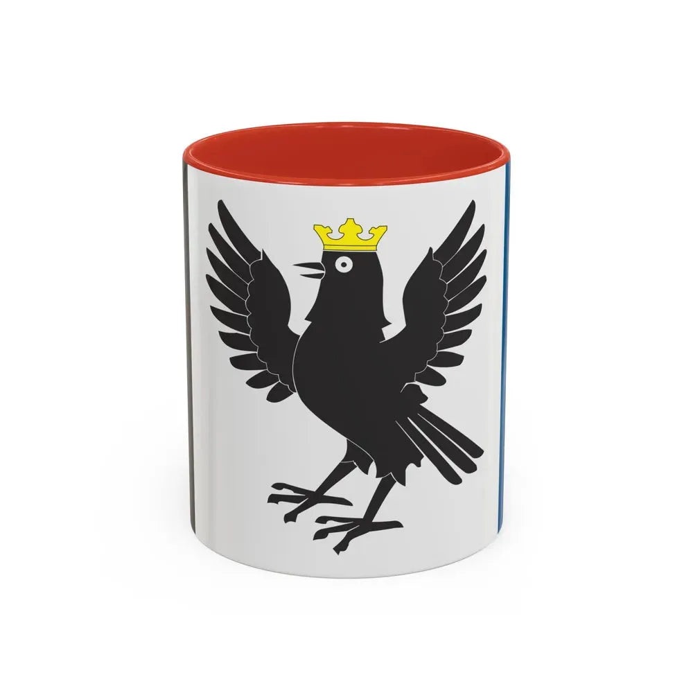 Flag of Ivano Frankivsk Oblast Ukraine - Accent Coffee Mug 11oz Red - Go Mug Yourself