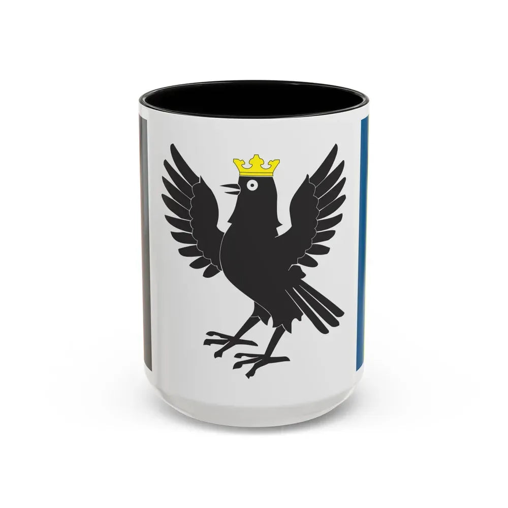 Flag of Ivano Frankivsk Oblast Ukraine - Accent Coffee Mug 15oz Black - Go Mug Yourself