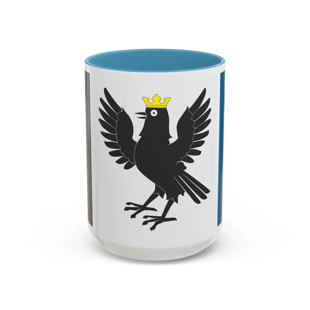 Flag of Ivano Frankivsk Oblast Ukraine - Accent Coffee Mug 15oz Light Blue - Go Mug Yourself