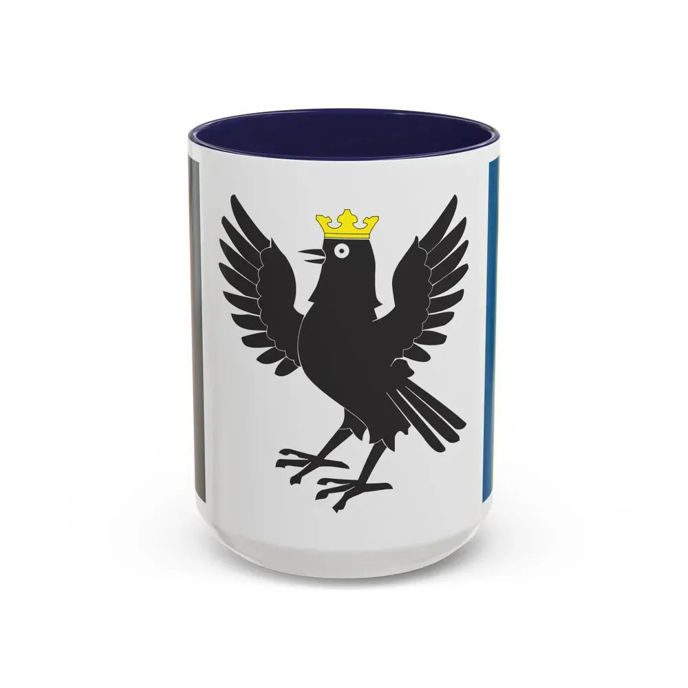 Flag of Ivano Frankivsk Oblast Ukraine - Accent Coffee Mug 15oz Navy - Go Mug Yourself