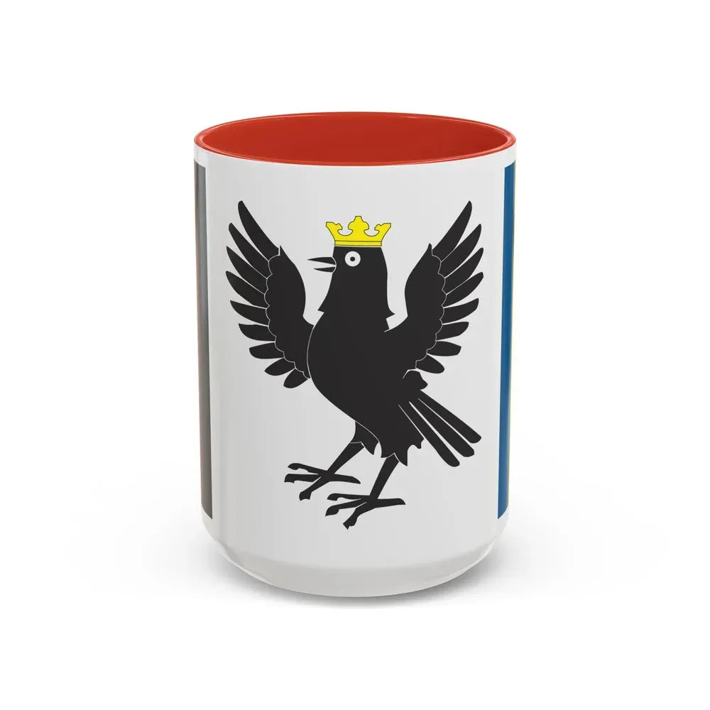 Flag of Ivano Frankivsk Oblast Ukraine - Accent Coffee Mug 15oz Red - Go Mug Yourself