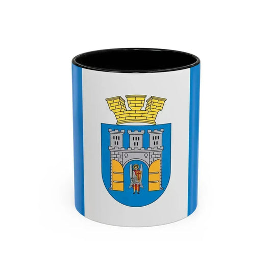 Flag of Ivano Frankivsk Ukraine - Accent Coffee Mug 11oz Black - Go Mug Yourself