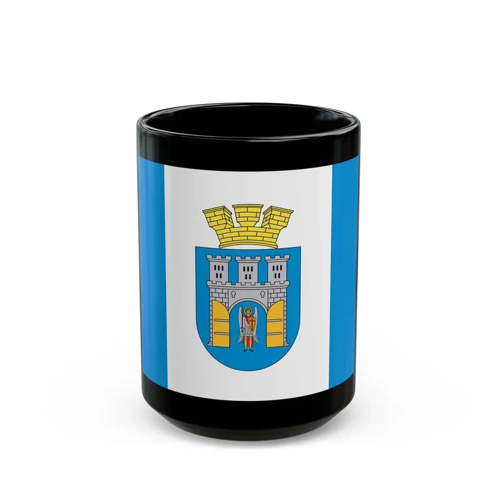 Flag of Ivano Frankivsk Ukraine - Black Coffee Mug 15oz - Go Mug Yourself