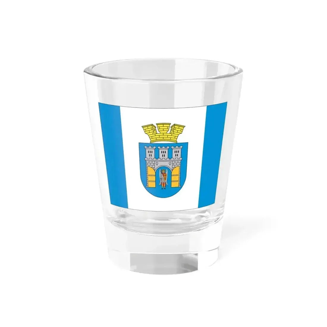 Flag of Ivano Frankivsk Ukraine - Shot Glass 1.5oz 1.5oz - Go Mug Yourself