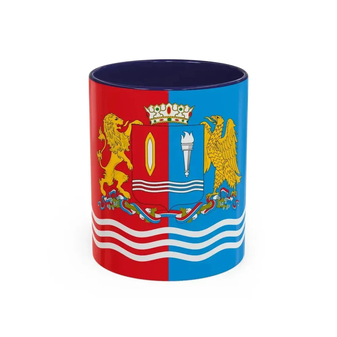 Flag of Ivanovo Oblast Russia - Accent Coffee Mug 11oz Navy - Go Mug Yourself