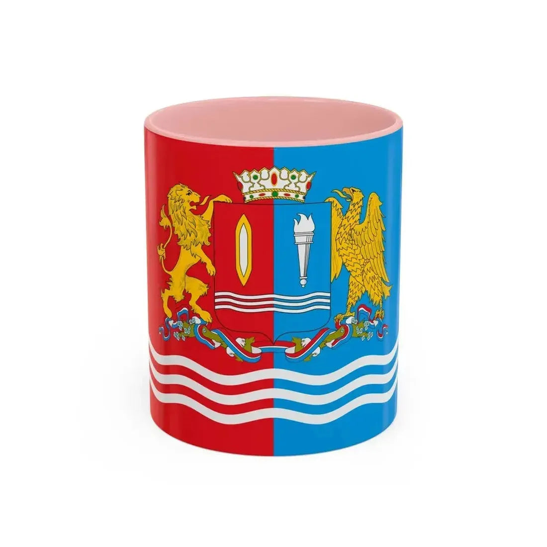 Flag of Ivanovo Oblast Russia - Accent Coffee Mug 11oz Pink - Go Mug Yourself