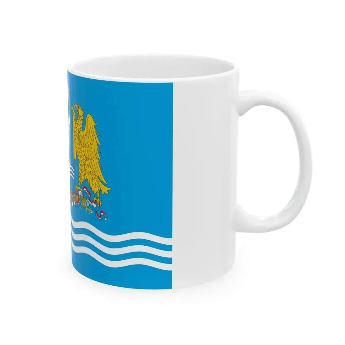 Flag of Ivanovo Oblast Russia - White Coffee Mug - Go Mug Yourself