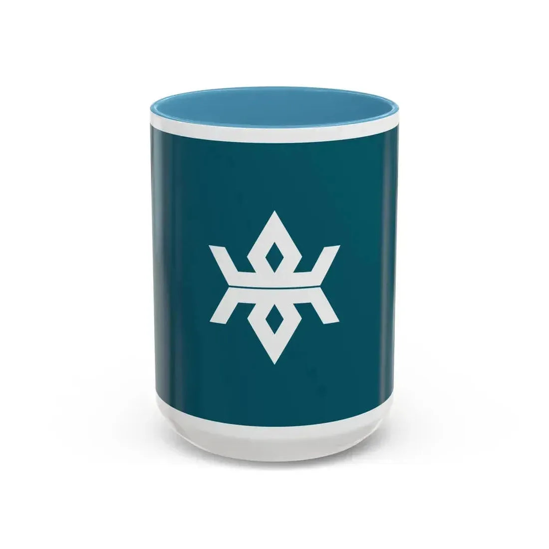 Flag of Iwate Prefecture Japan - Accent Coffee Mug 15oz Light Blue - Go Mug Yourself