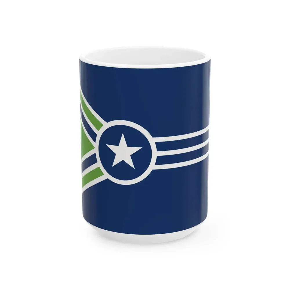 Flag of Jackson Tennessee (United States) White Coffee Mug 15oz - Go Mug Yourself